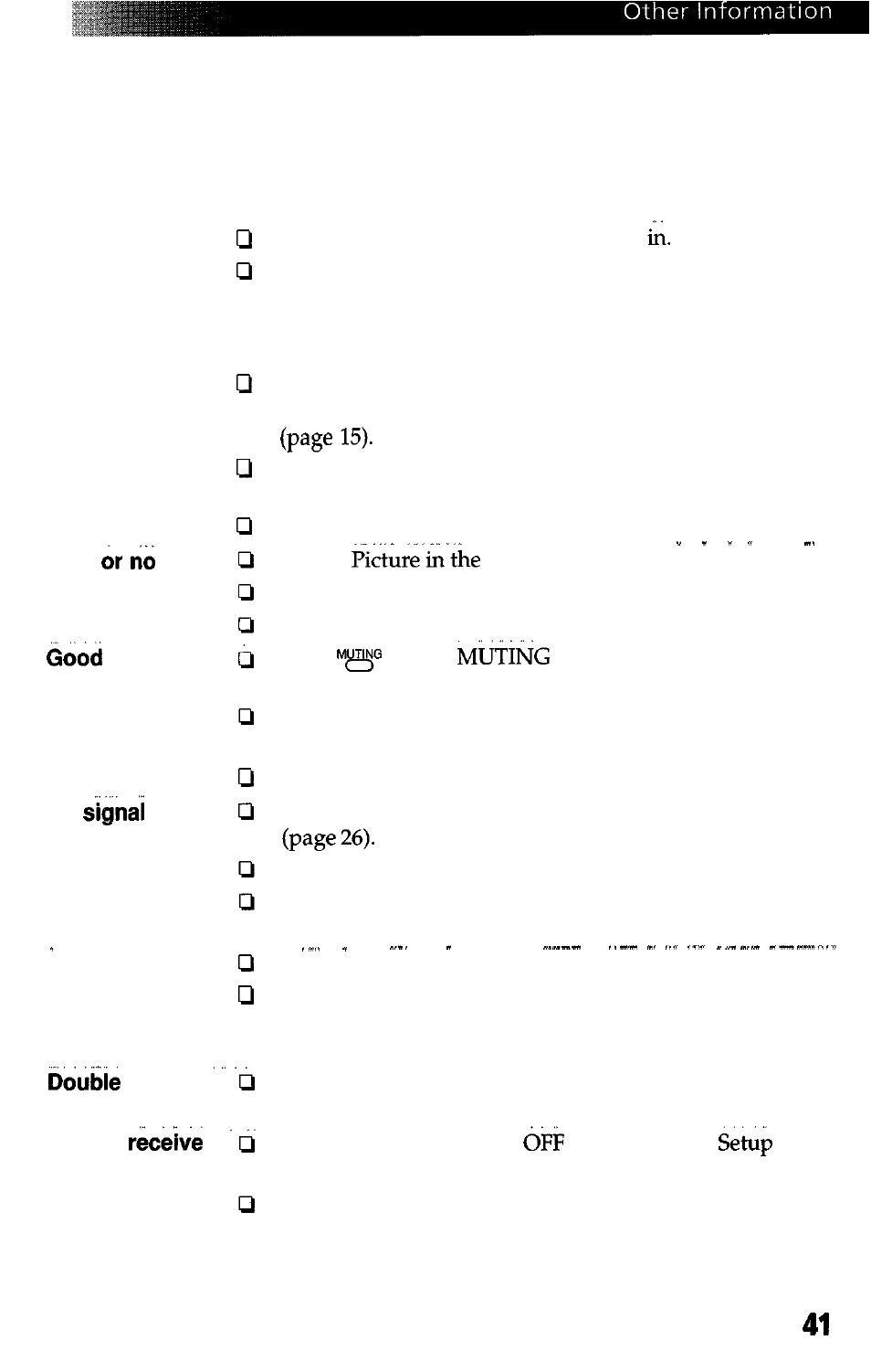 Troubleshooting | Sony WEGA KV-27FS13 User Manual | Page 49 / 61