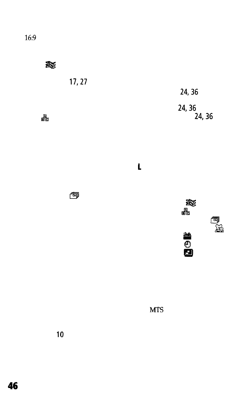 Index | Sony WEGA KV-27FS13 User Manual | Page 54 / 61