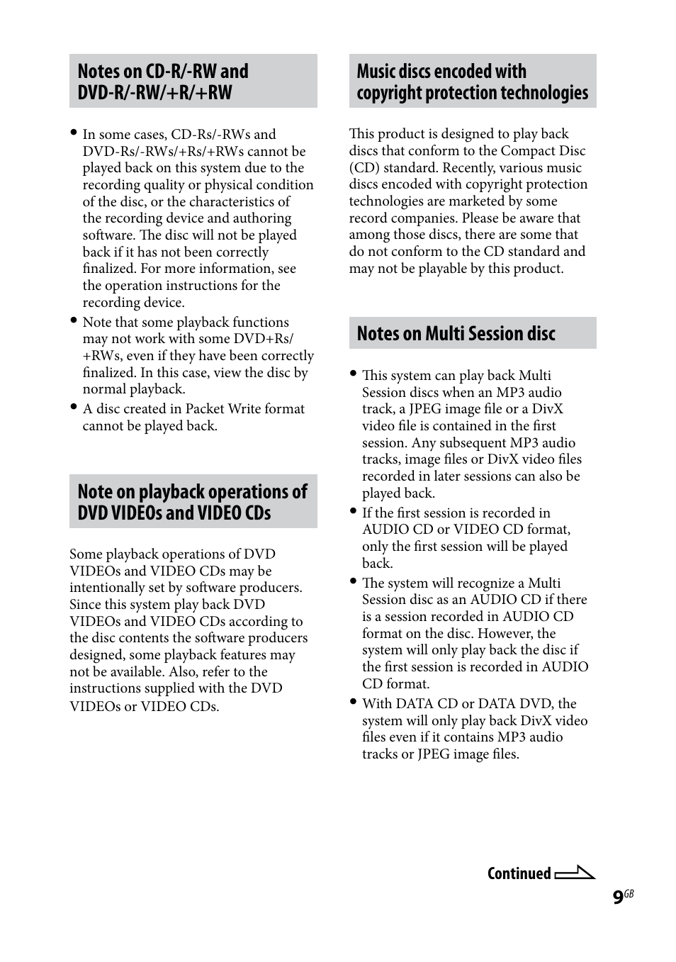 Sony 3-097-194-15(1) User Manual | Page 9 / 112