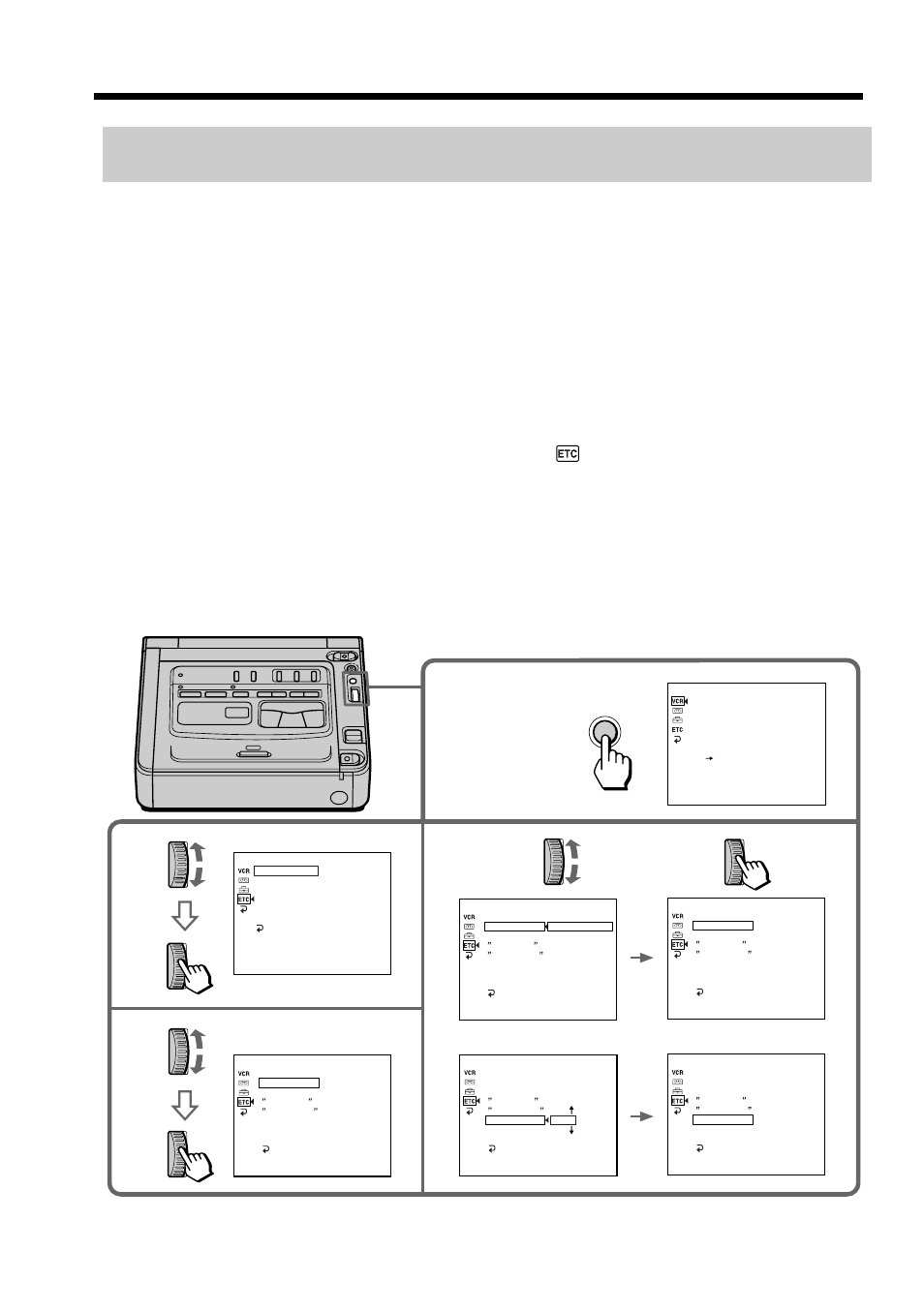 Setting the ir setup code, Menu | Sony GV-D200 User Manual | Page 38 / 76