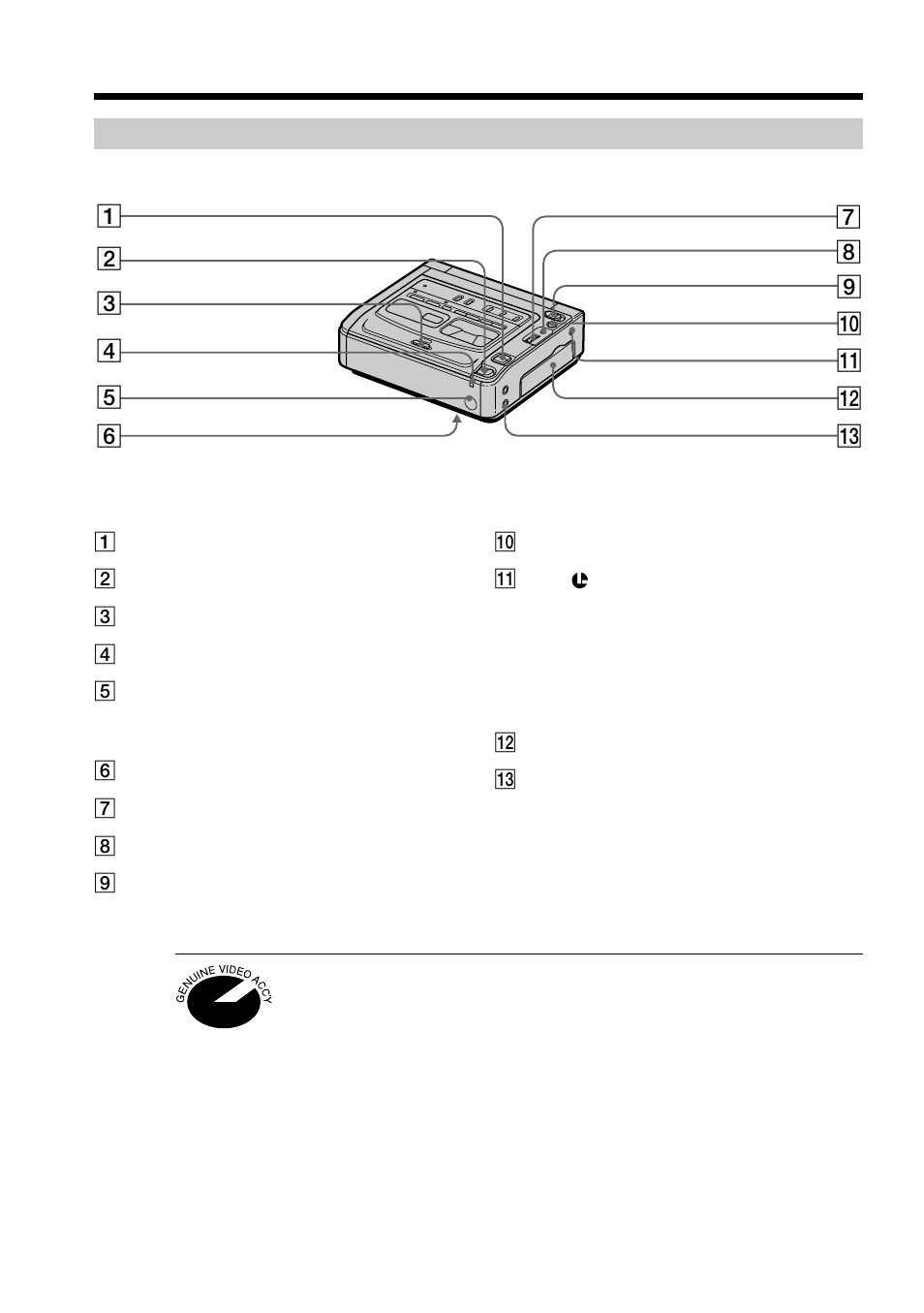 Quick reference, Identifying the parts and controls | Sony GV-D200 User Manual | Page 72 / 76