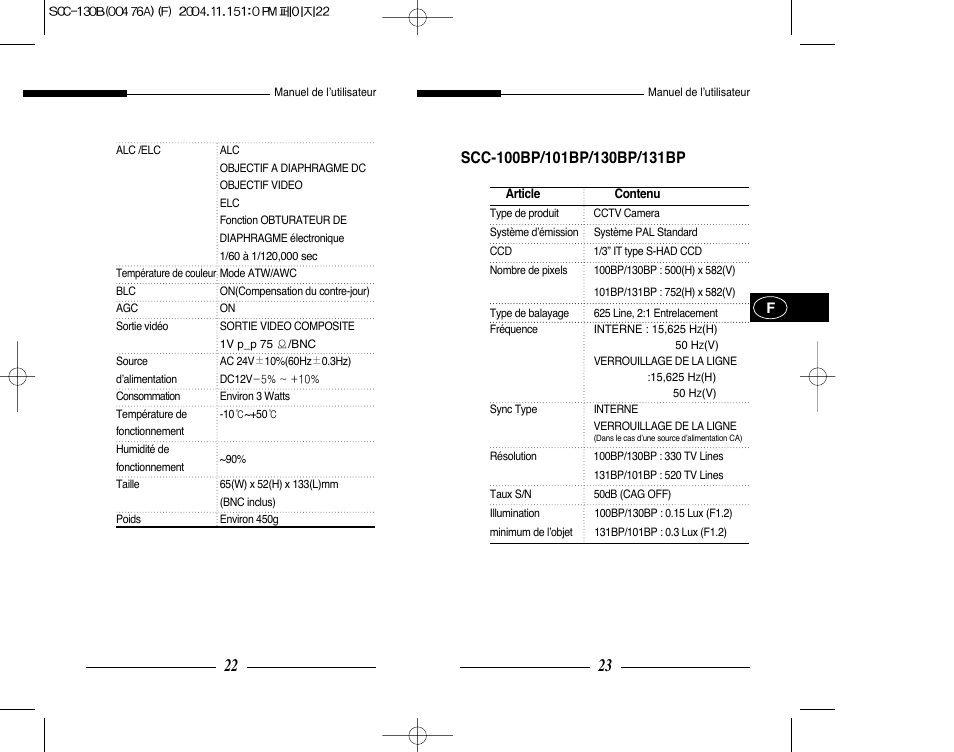 Samsung SCC-101BP User Manual | Page 28 / 99