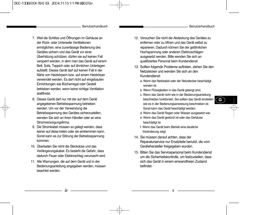 Samsung SCC-101BP User Manual | Page 31 / 99