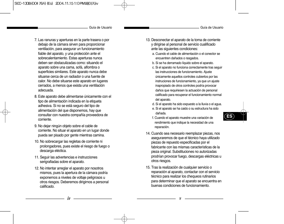 Samsung SCC-101BP User Manual | Page 45 / 99