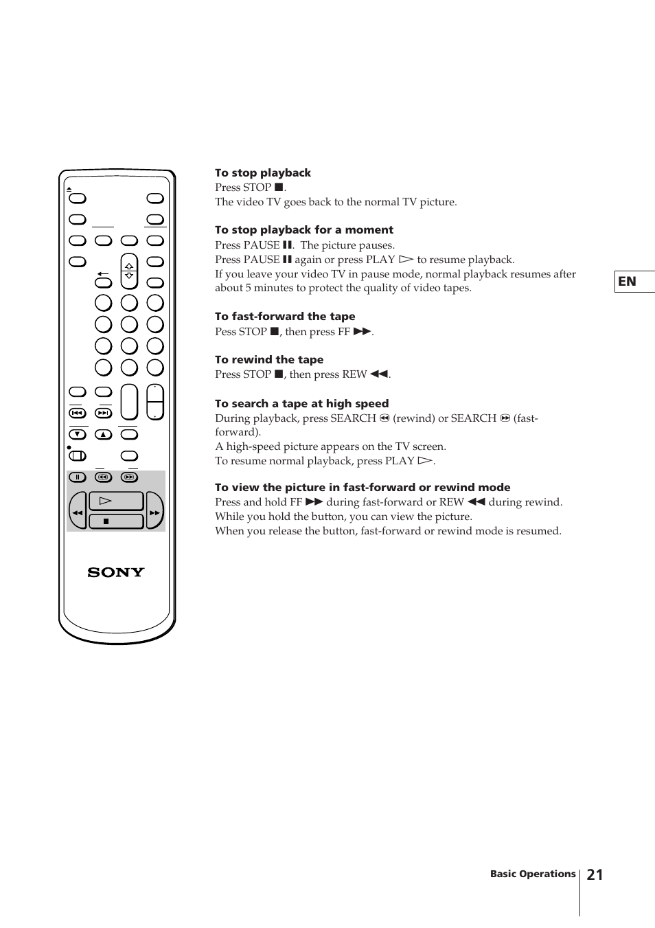 Sony KV-14VM5MT User Manual | Page 21 / 41