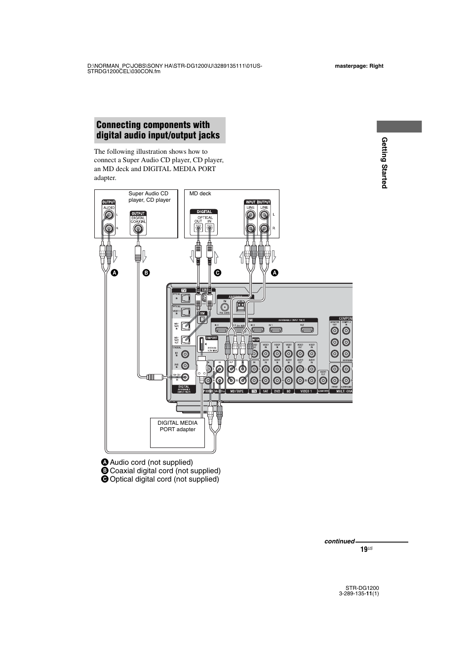 Sony R-DG1200 User Manual | Page 19 / 136