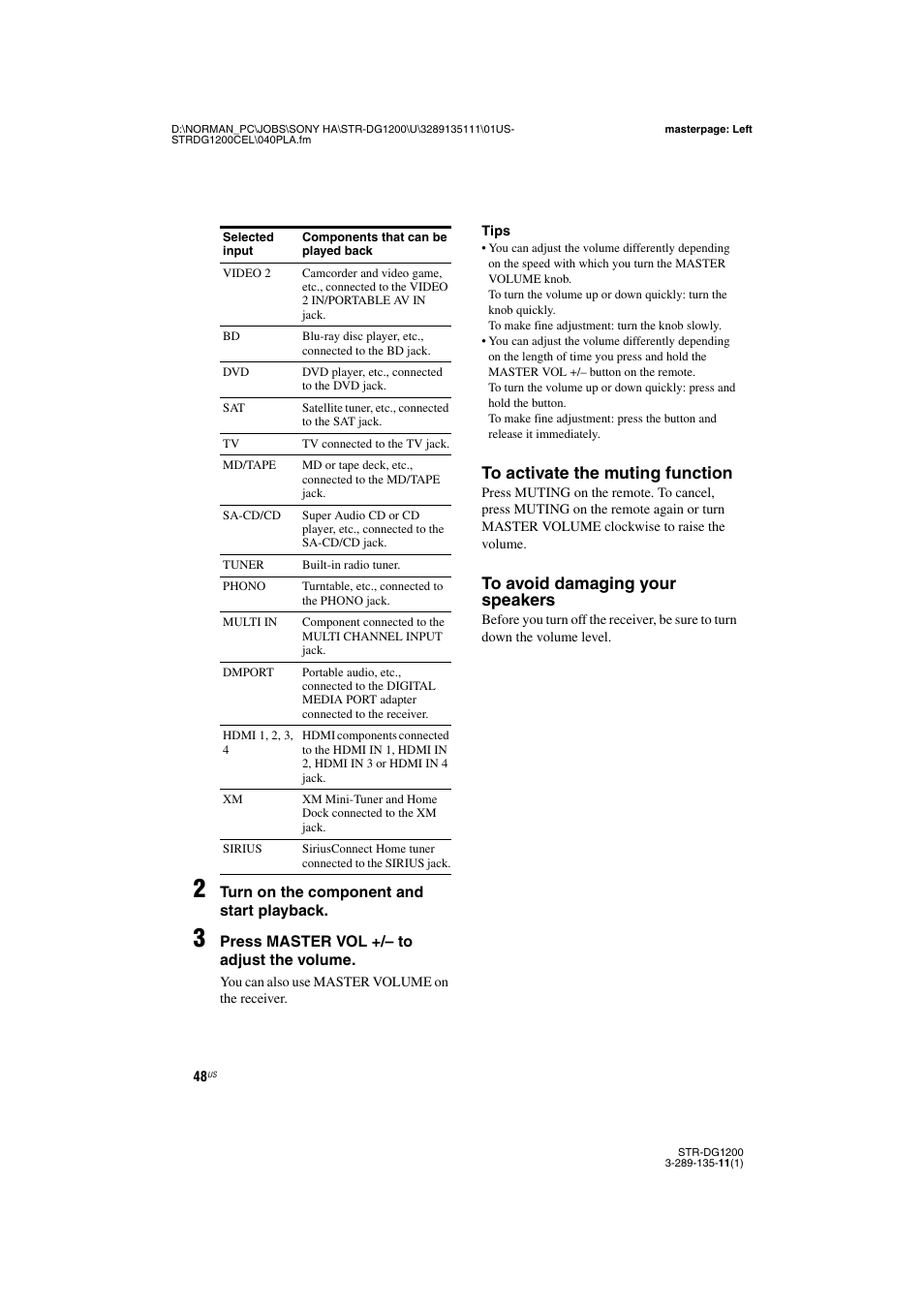 Sony R-DG1200 User Manual | Page 48 / 136