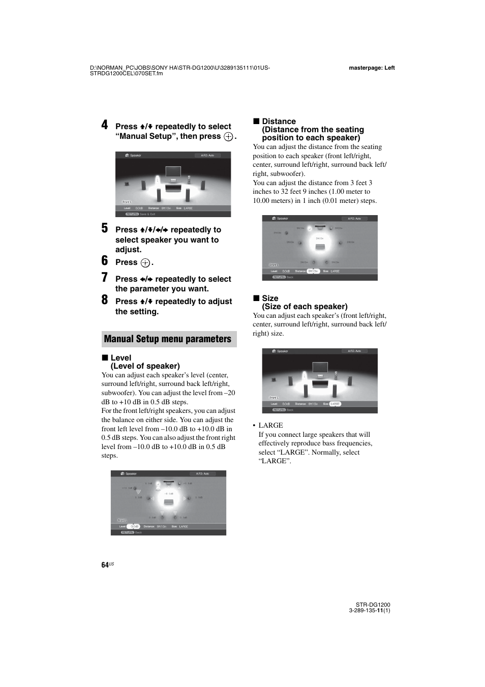 Sony R-DG1200 User Manual | Page 64 / 136