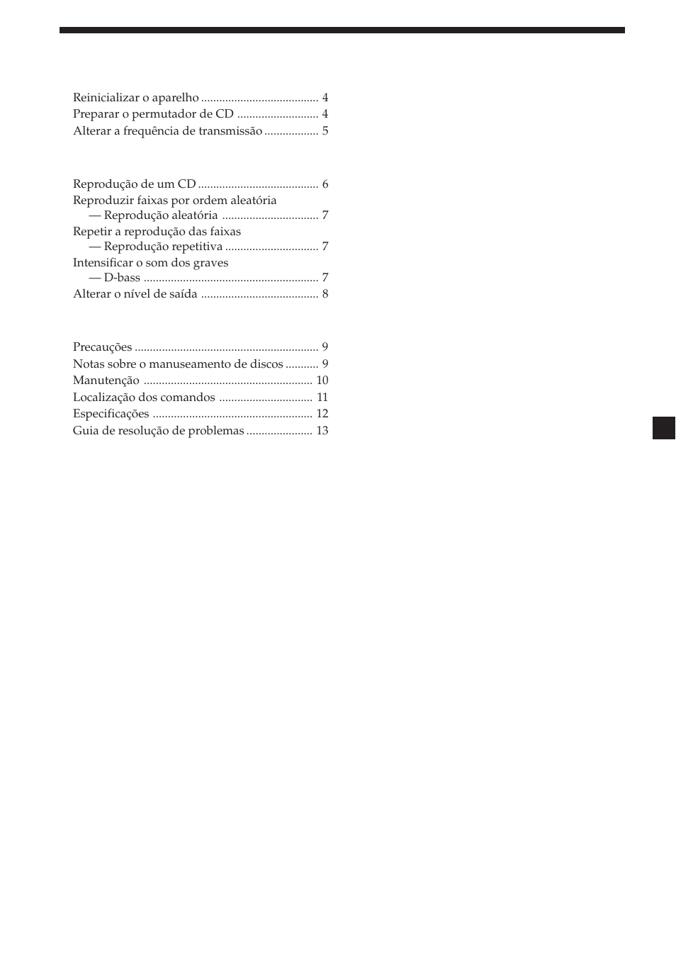 3índice | Sony CDX-454RF User Manual | Page 63 / 100
