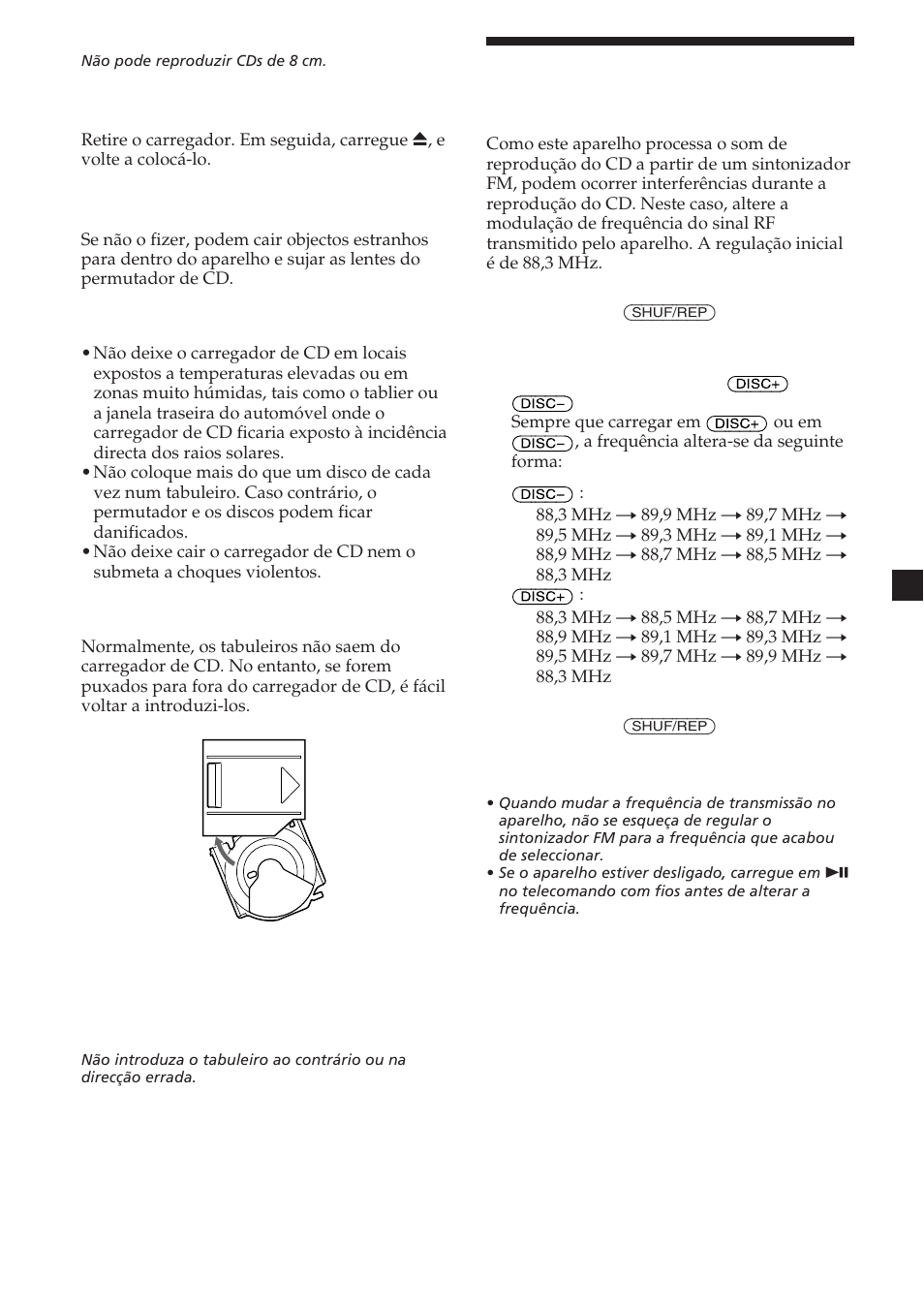 Alterar a frequência de transmissão | Sony CDX-454RF User Manual | Page 65 / 100