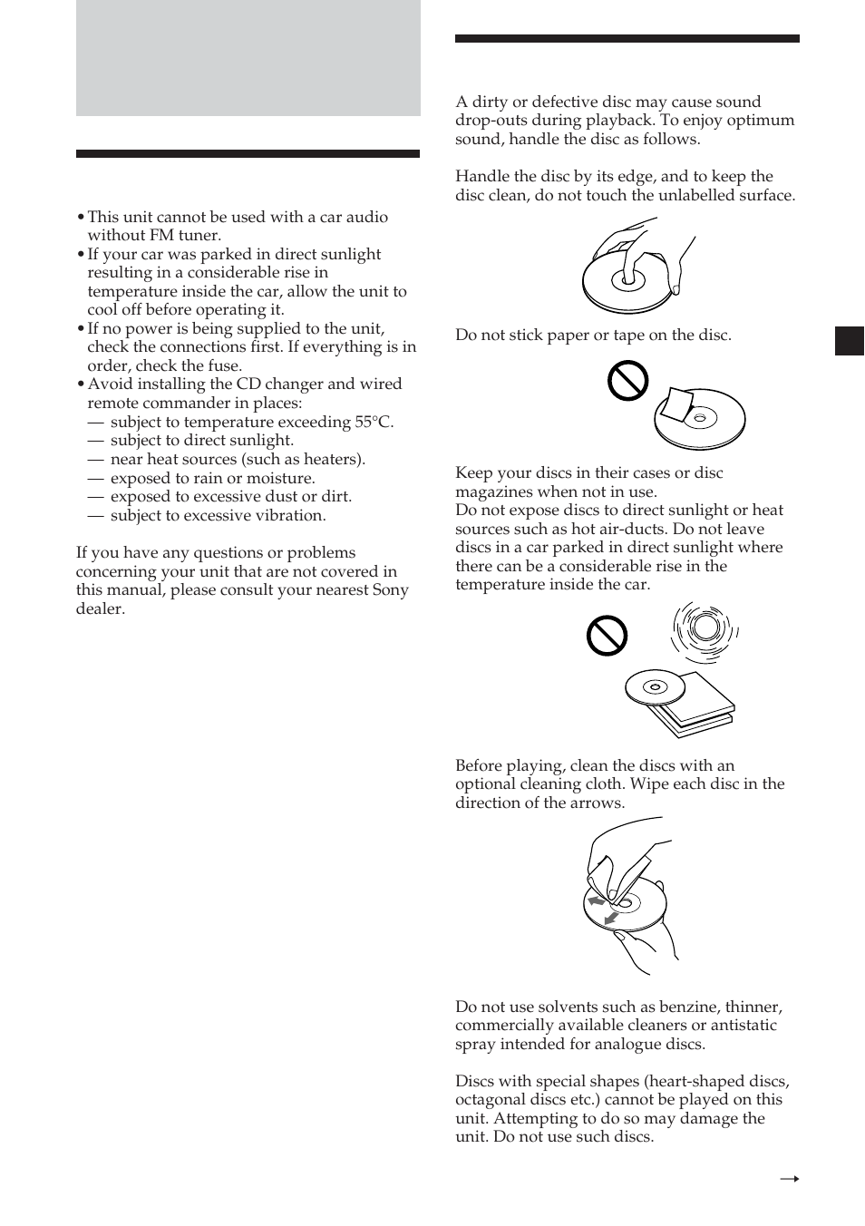 Additional information, Precautions | Sony CDX-454RF User Manual | Page 9 / 100