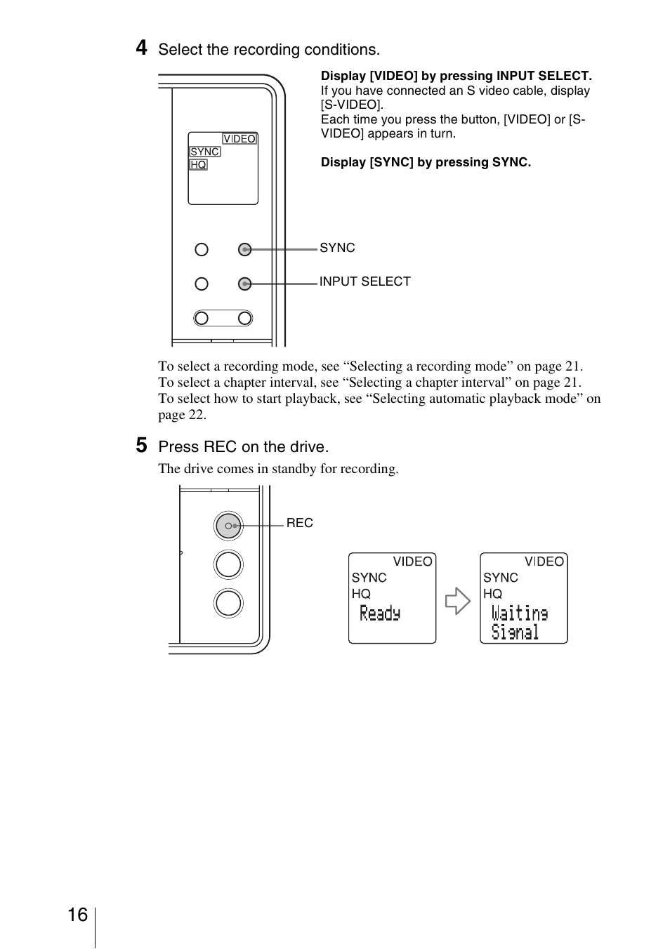 Sony VRD-VC10 User Manual | Page 16 / 52