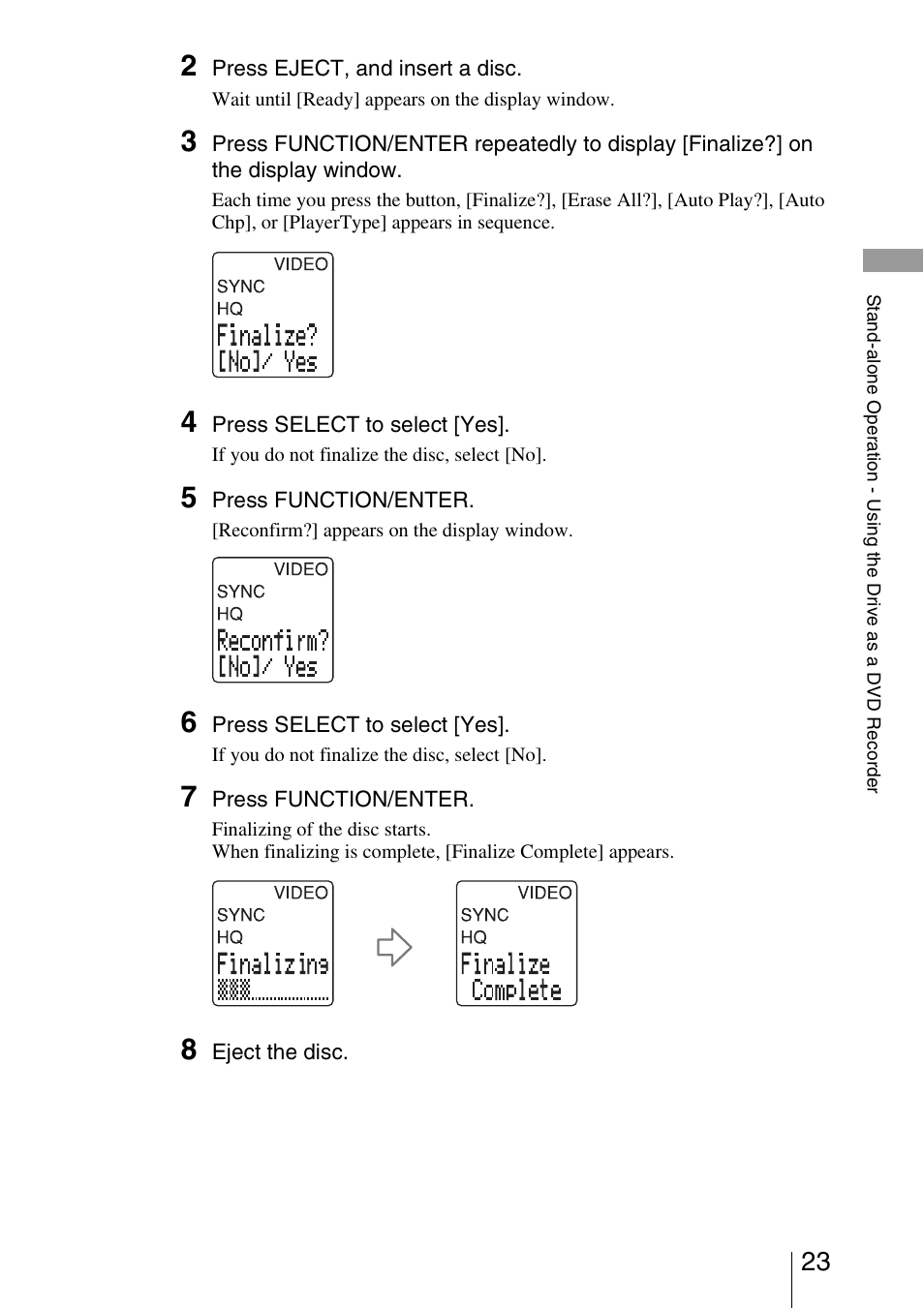 Sony VRD-VC10 User Manual | Page 23 / 52