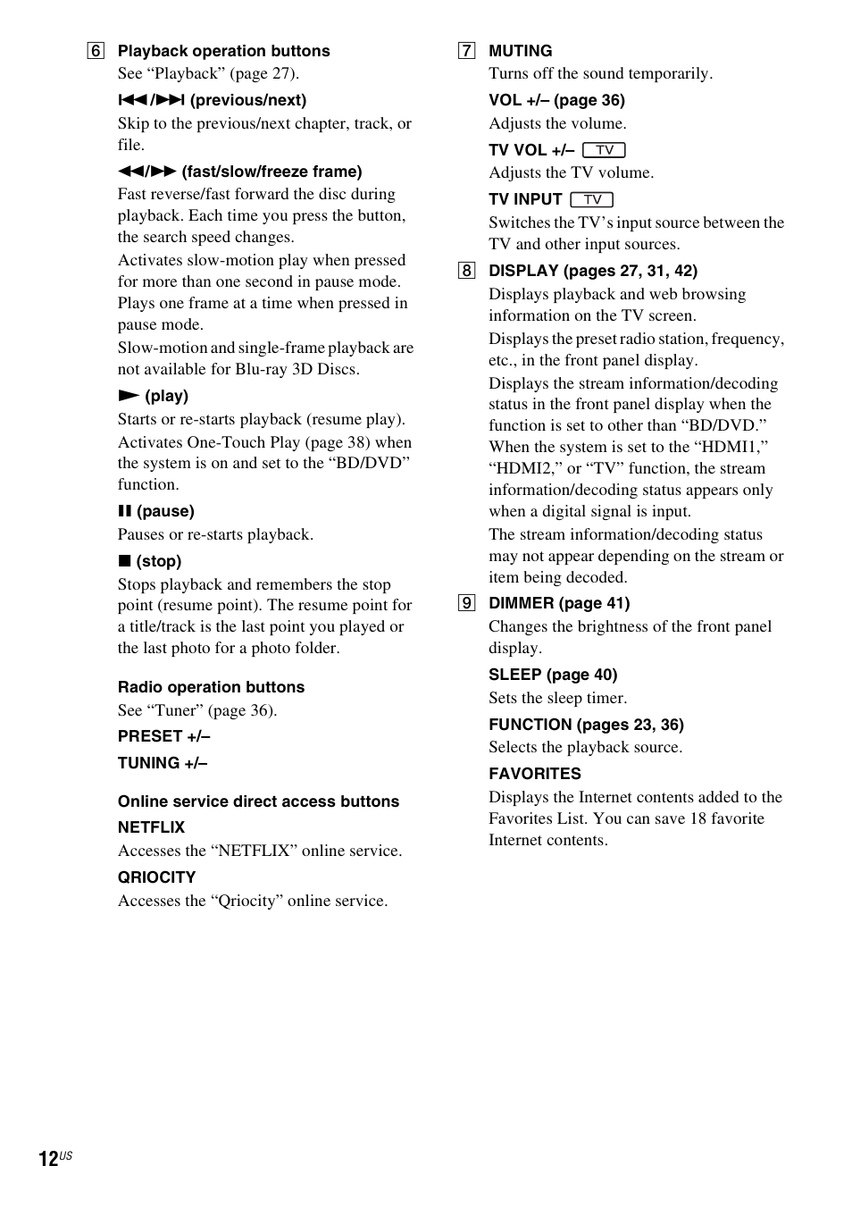 Sony Blu-Ray Disc/DVD Home theatre System BDV-E280 User Manual | Page 12 / 68