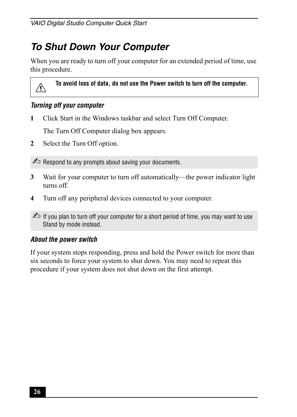 Sony Vaio Series User Manual | Page 26 / 72