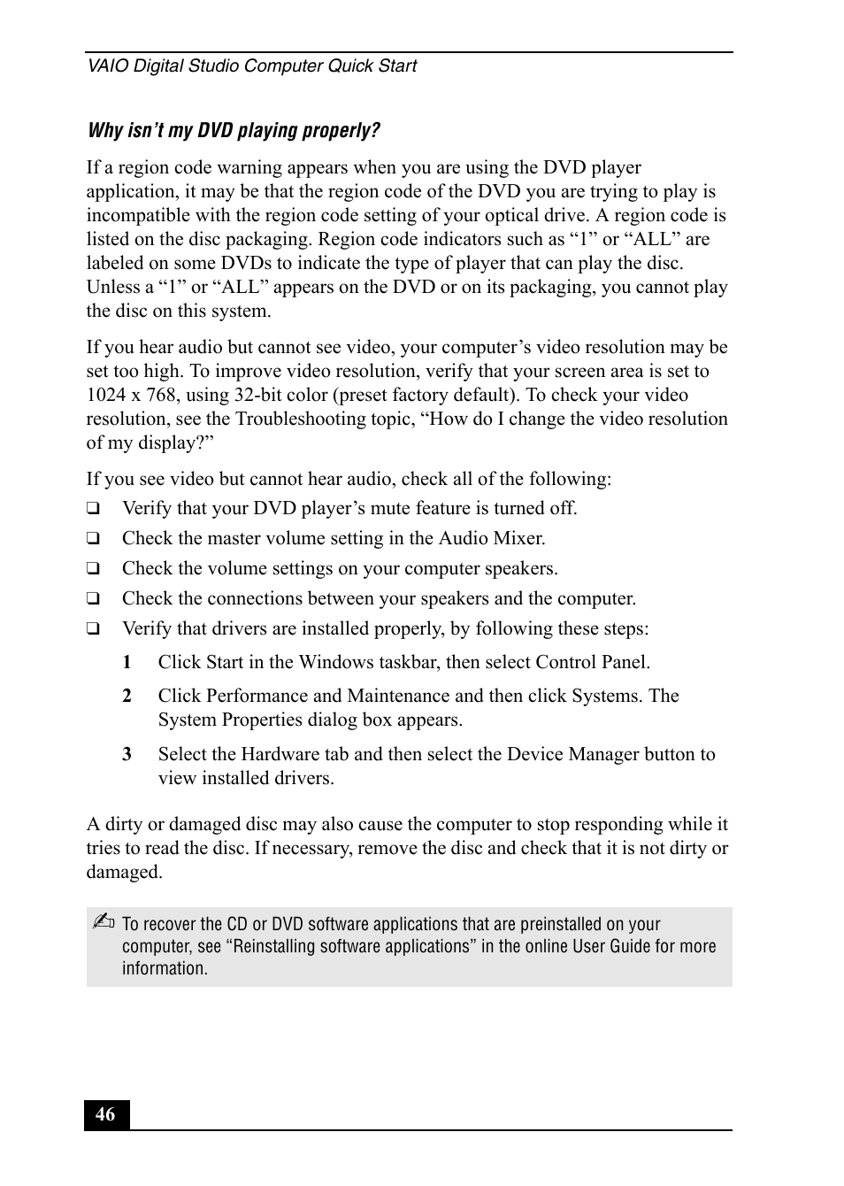 Sony Vaio Series User Manual | Page 46 / 72