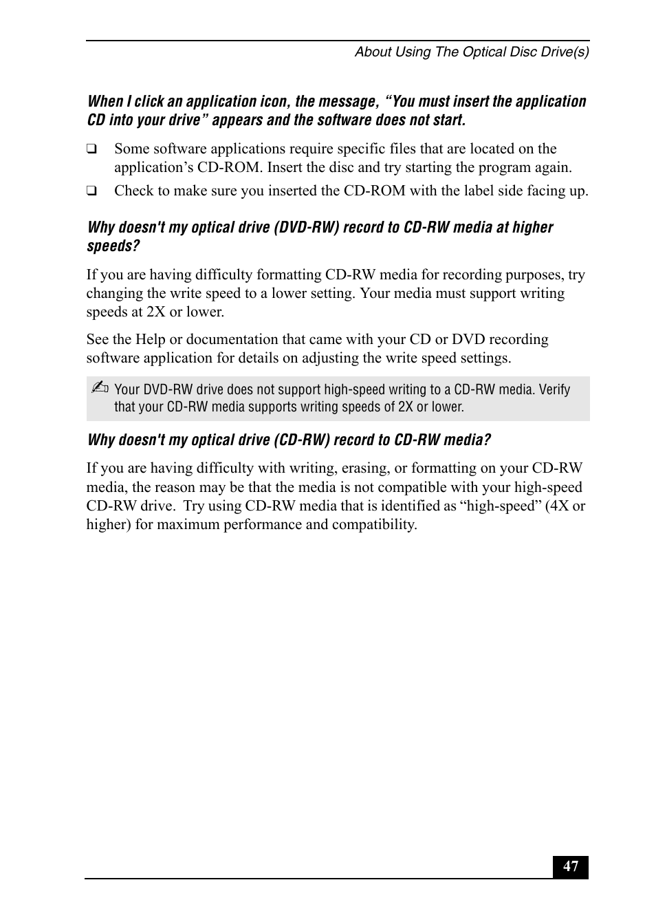 Sony Vaio Series User Manual | Page 47 / 72