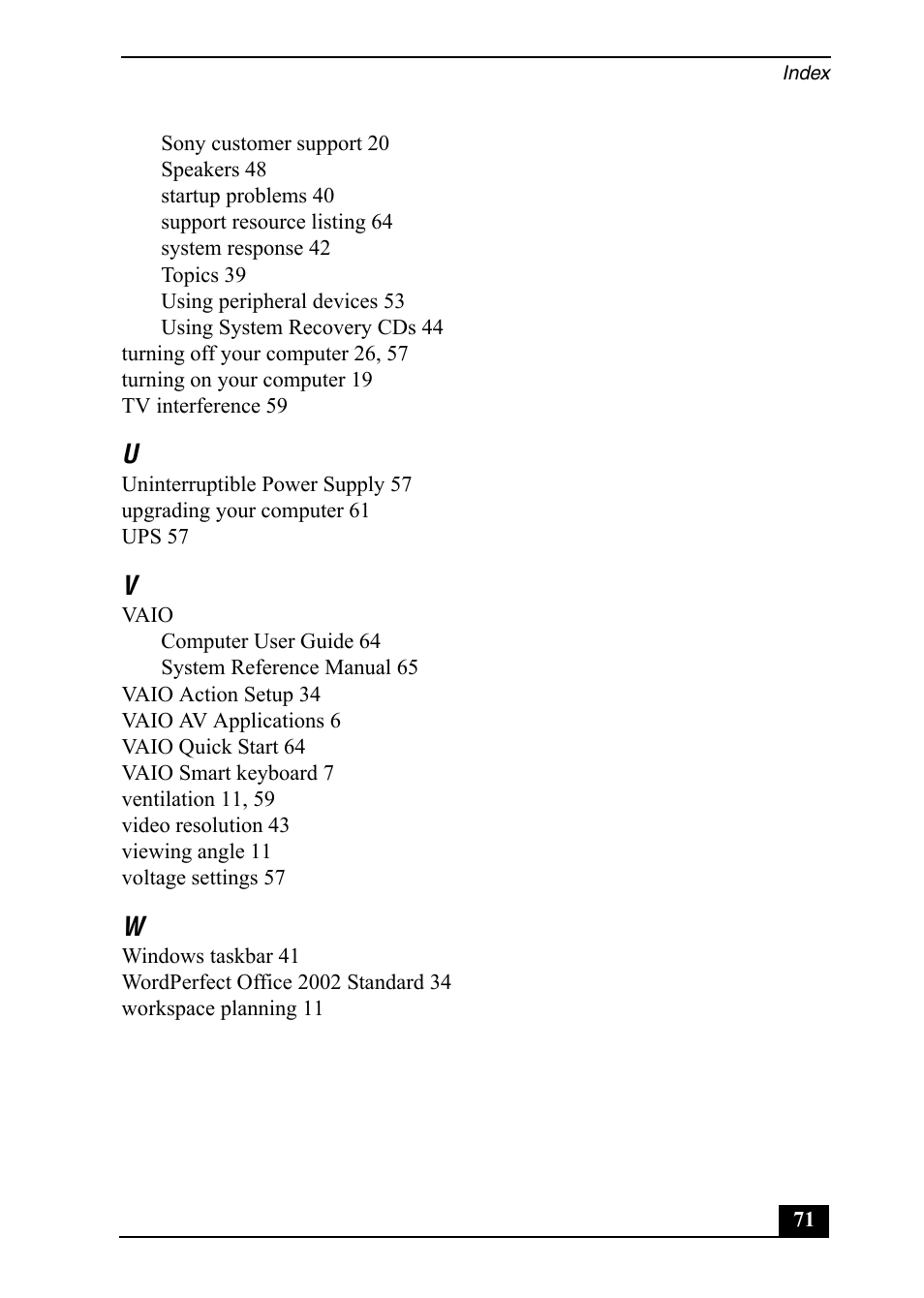 Sony Vaio Series User Manual | Page 71 / 72