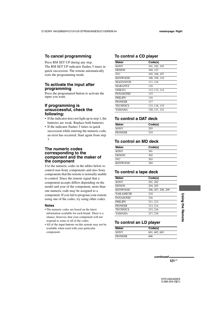 Sony 3-289-204-12(1) User Manual | Page 121 / 140