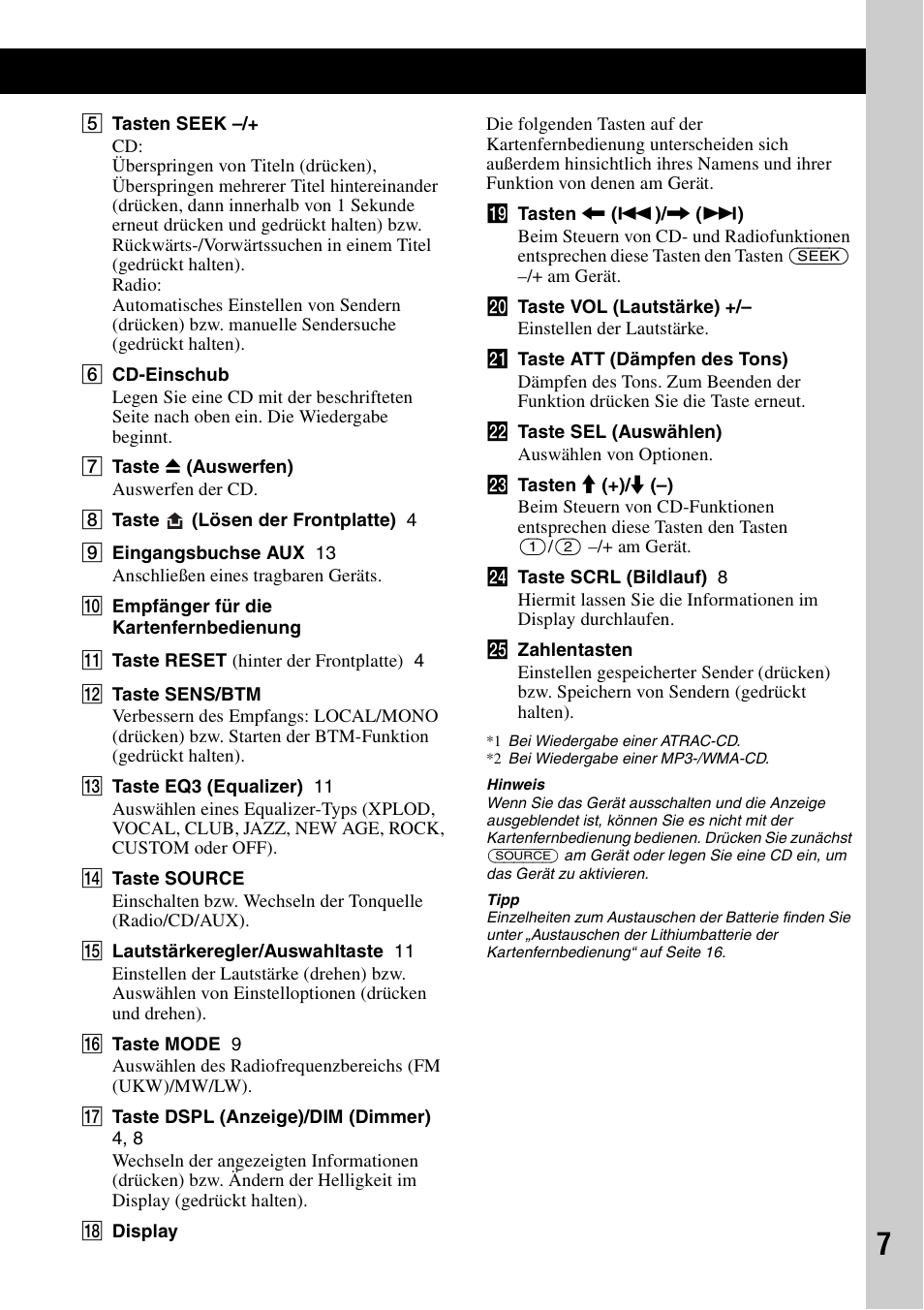 Sony CDX-A250 User Manual | Page 25 / 92