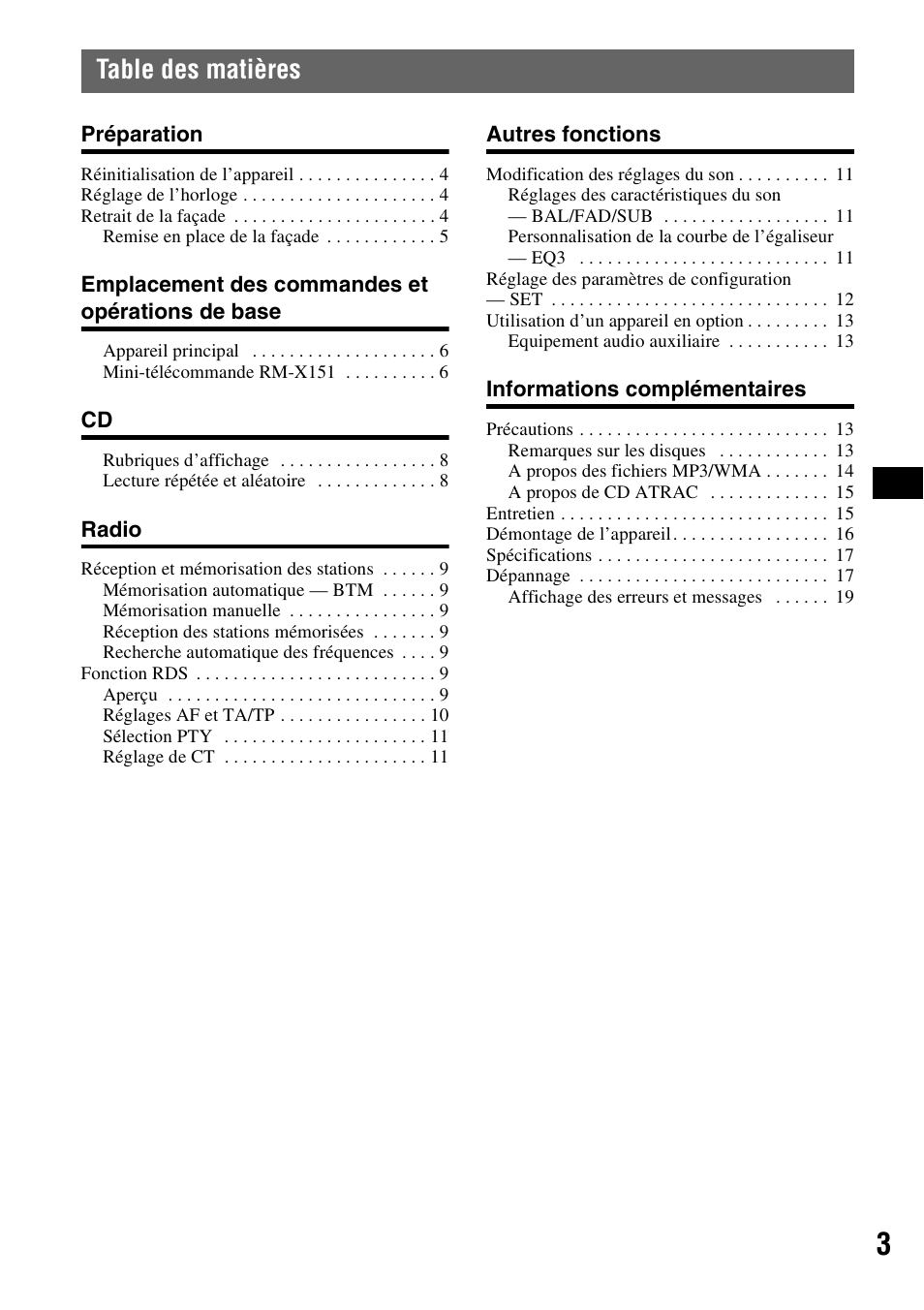 Sony CDX-A250 User Manual | Page 39 / 92