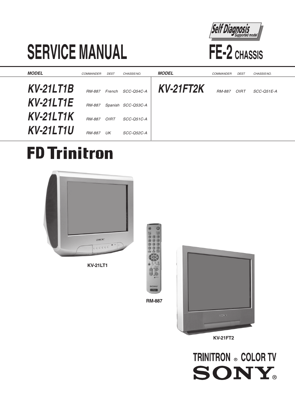 Sony FD Trinitron KV-21LT1E User Manual | 46 pages