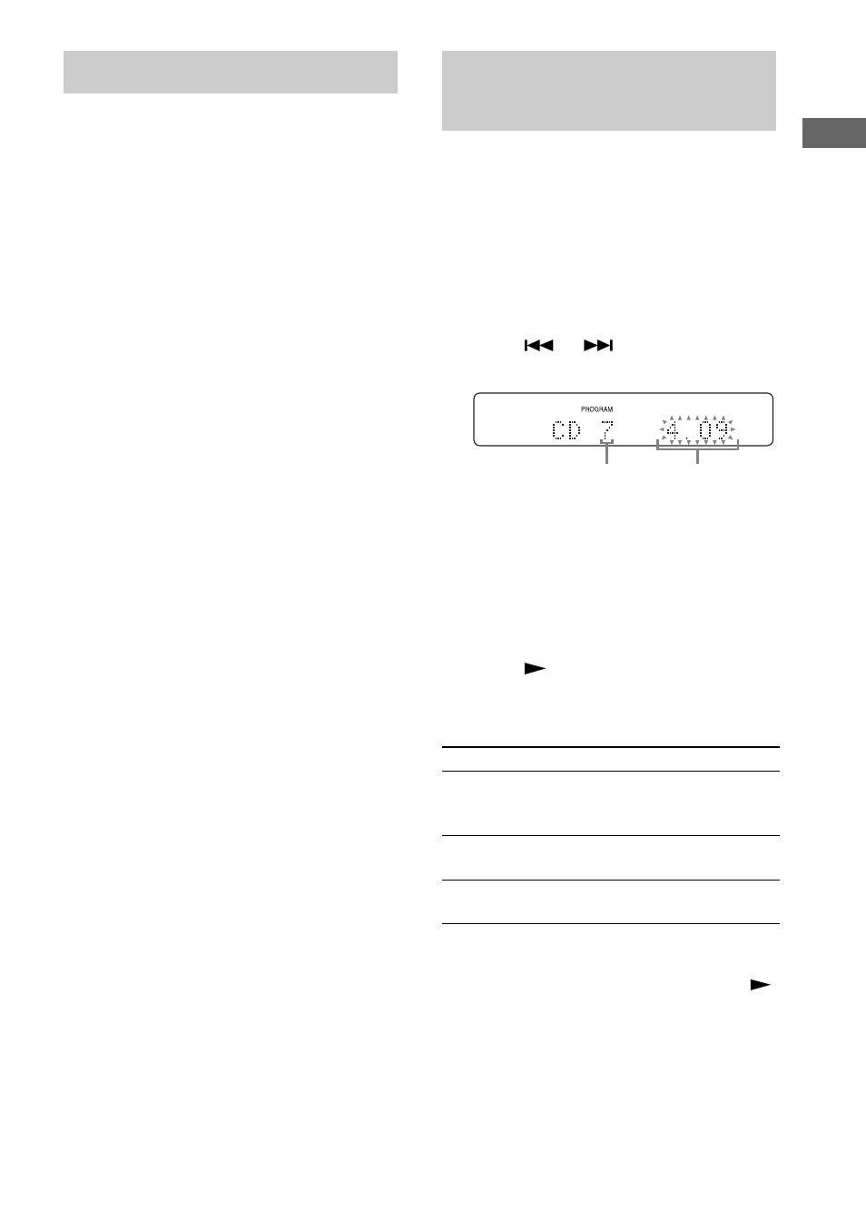 Playing repeatedly, Repeat play, Creating your own program | Program play | Sony CMT-SE1 User Manual | Page 7 / 24