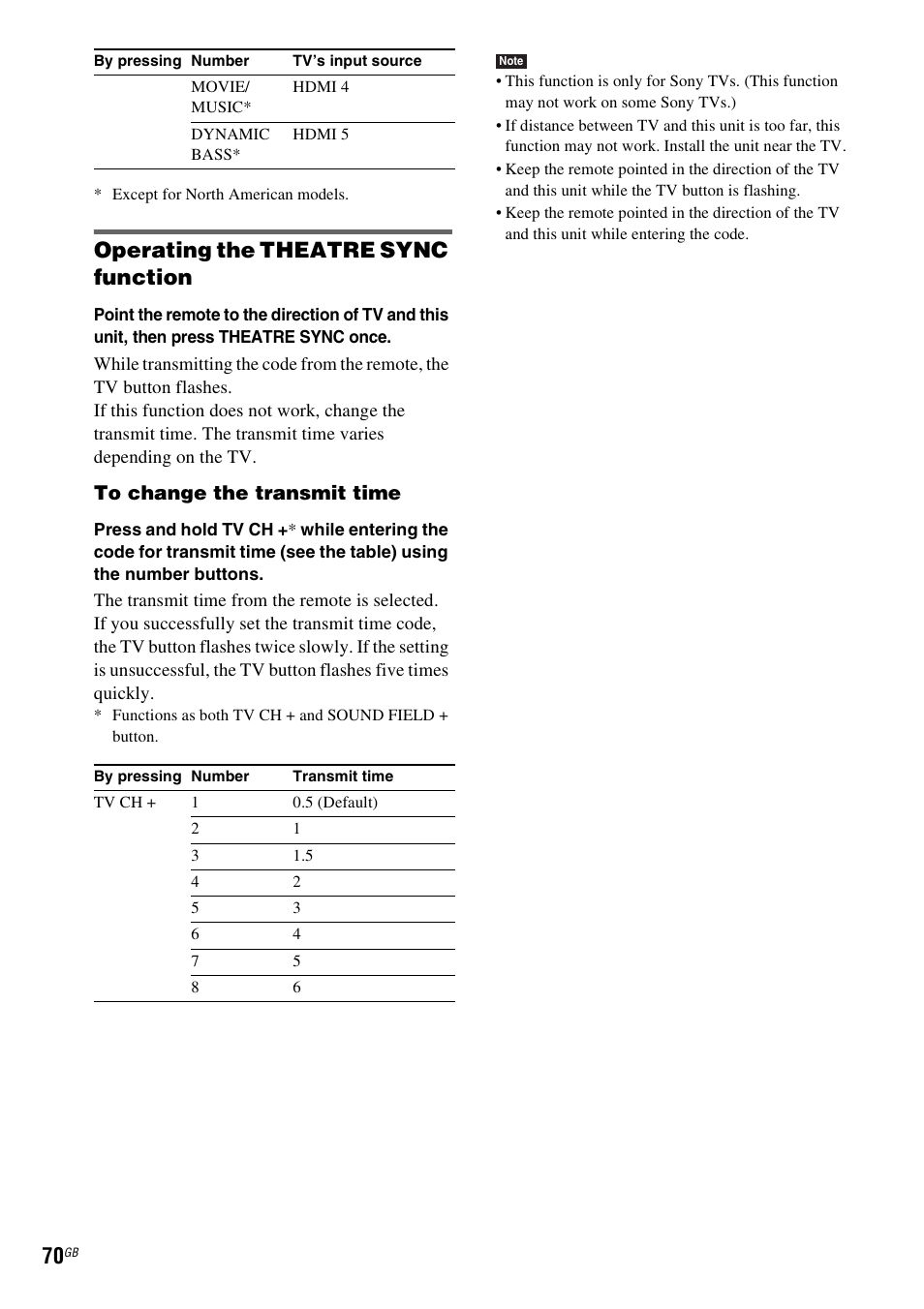 Operating the theatre sync function | Sony DAV-DZ531W User Manual | Page 70 / 116