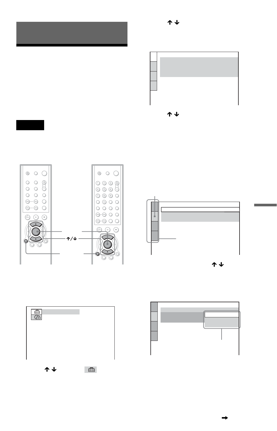 Settings and adjustments, Using the setup display | Sony DVP-NS315 User Manual | Page 57 / 72