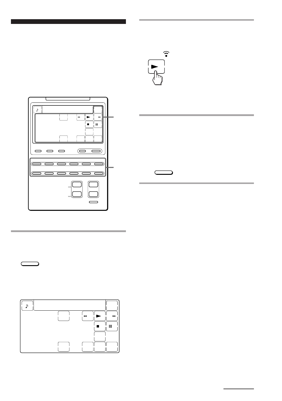 Press the desired component select button, Press the desired key in the touch key display, Example: to play a cd player | Continued, Commander off | Sony RM-AV2000 User Manual | Page 11 / 52