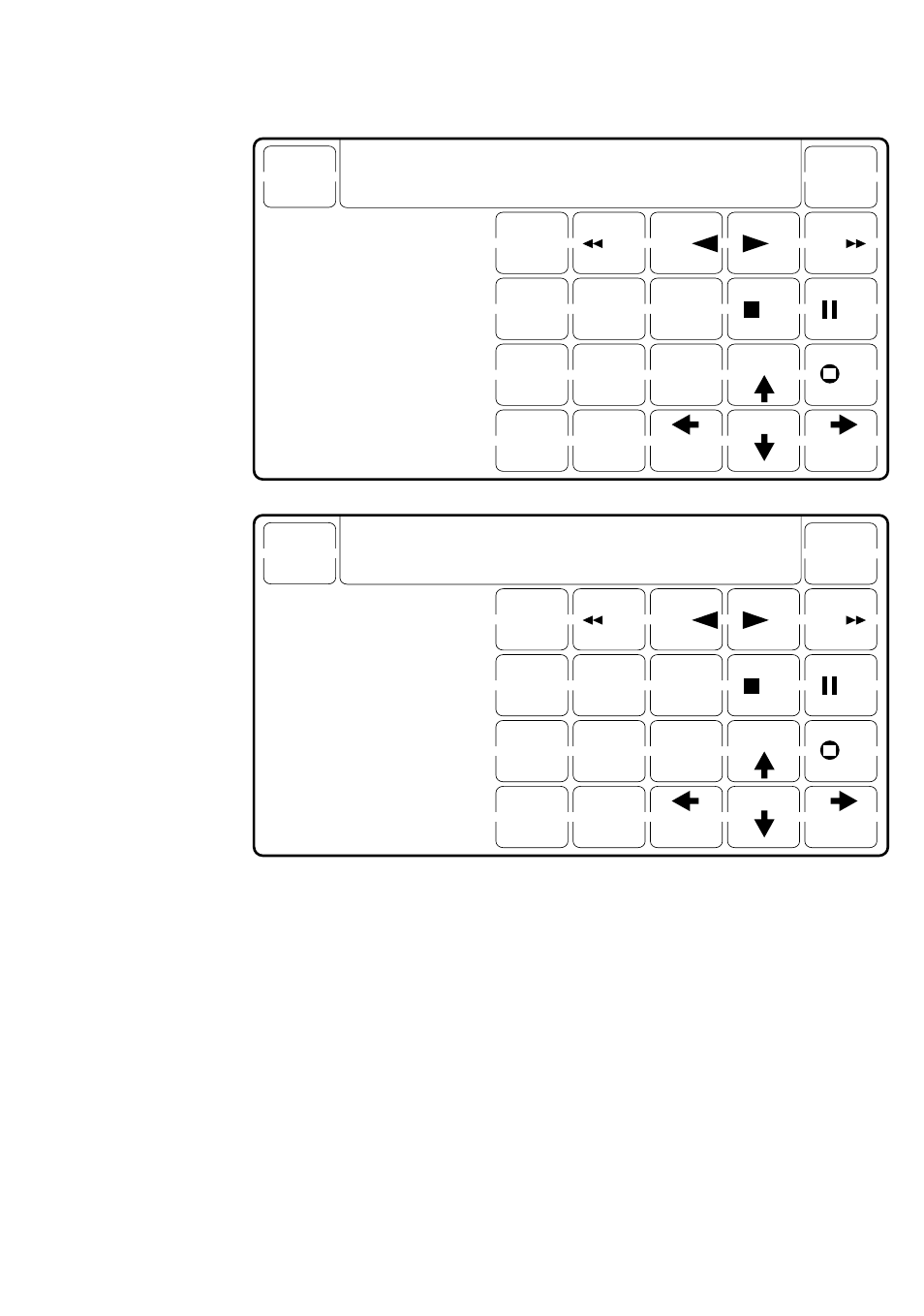 Deck a, Deck b, Lcd touch key display table (continued) | Deck | Sony RM-AV2000 User Manual | Page 48 / 52