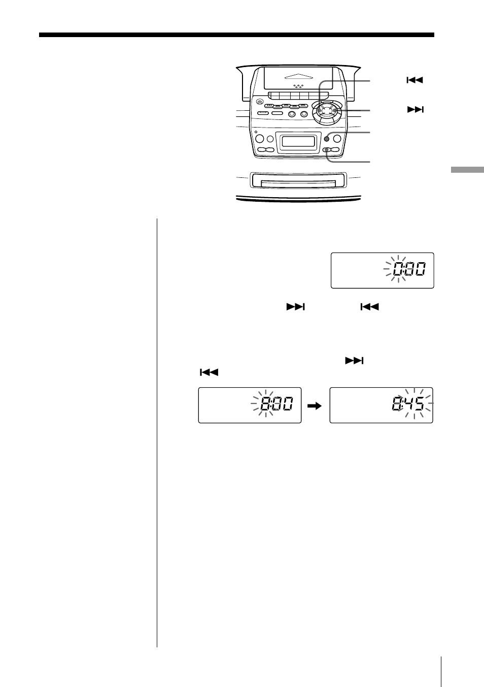 Ajuste del reloj | Sony CFD-S47L User Manual | Page 55 / 68