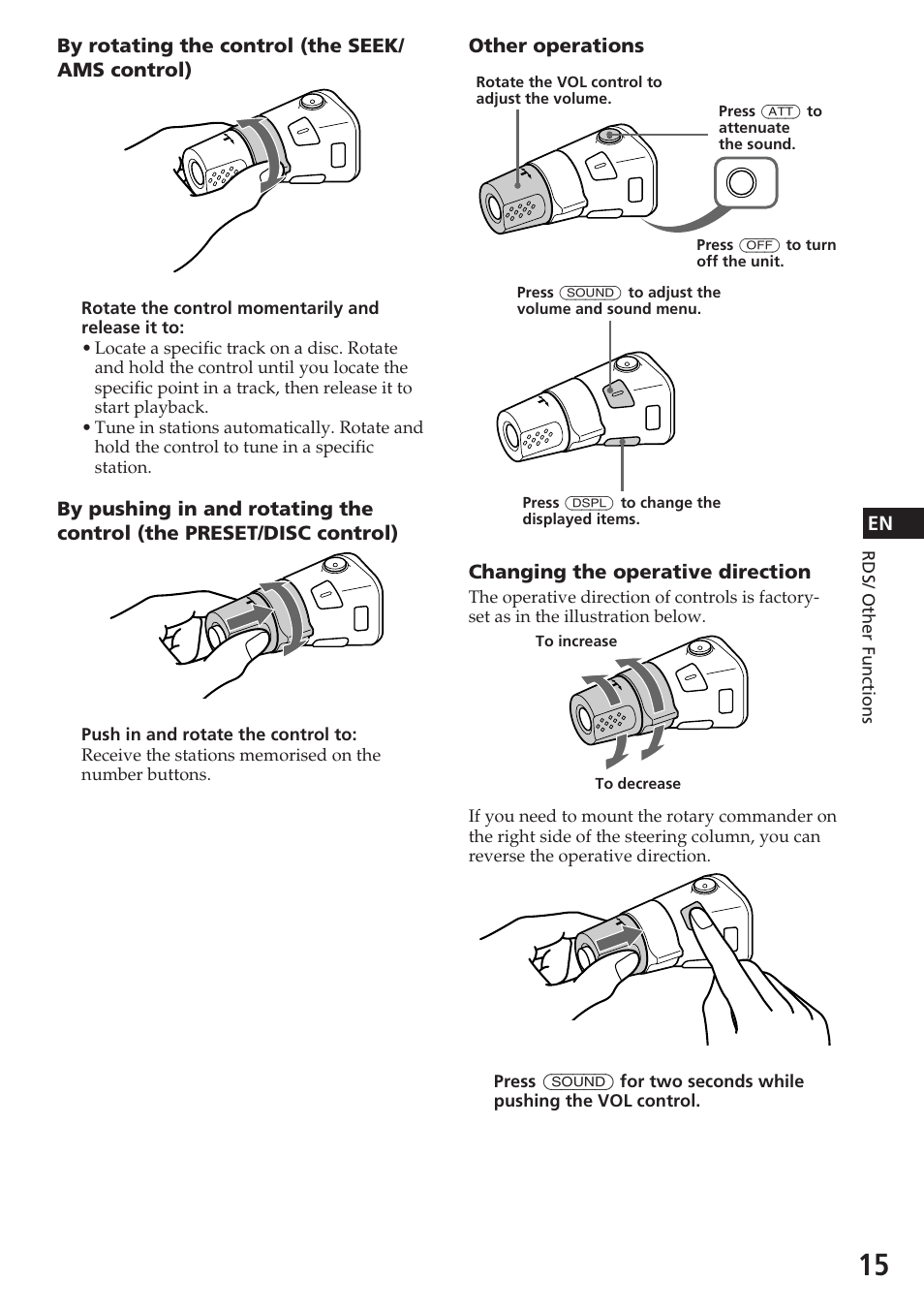 Sony CDX-4180RV User Manual | Page 15 / 88