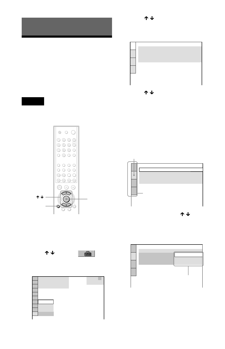 Settings and adjustments, Using the setup display | Sony DVP-K370 User Manual | Page 64 / 80