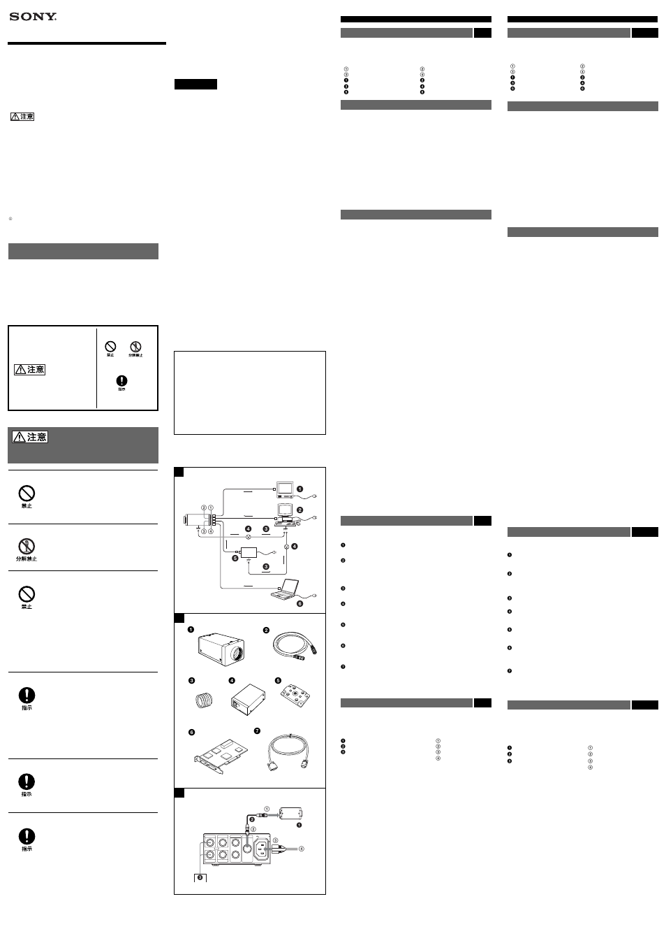 Sony XCL-U1000C User Manual | 2 pages