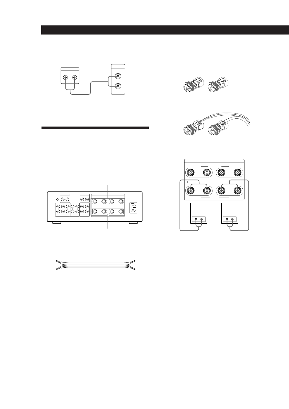 Raccordements des enceintes, Préparatifs 6, Généralités | Raccordements, Raccordement d’enceintes normales | Sony TA-F5000 User Manual | Page 17 / 89