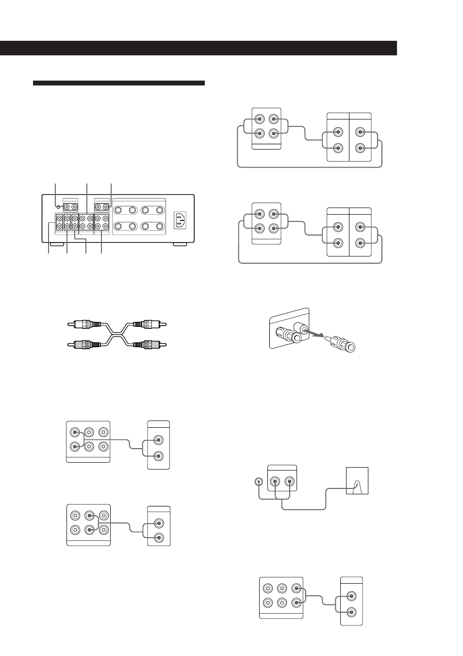 Conexión de componentes de audio, Preparativos, Descripción general | Conexiones | Sony TA-F5000 User Manual | Page 27 / 89
