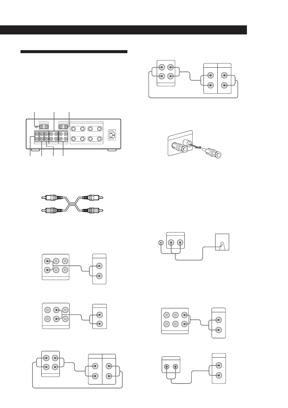 Collegamento di componenti audio, Preparativi, Descrizione | Collegamenti | Sony TA-F5000 User Manual | Page 82 / 89