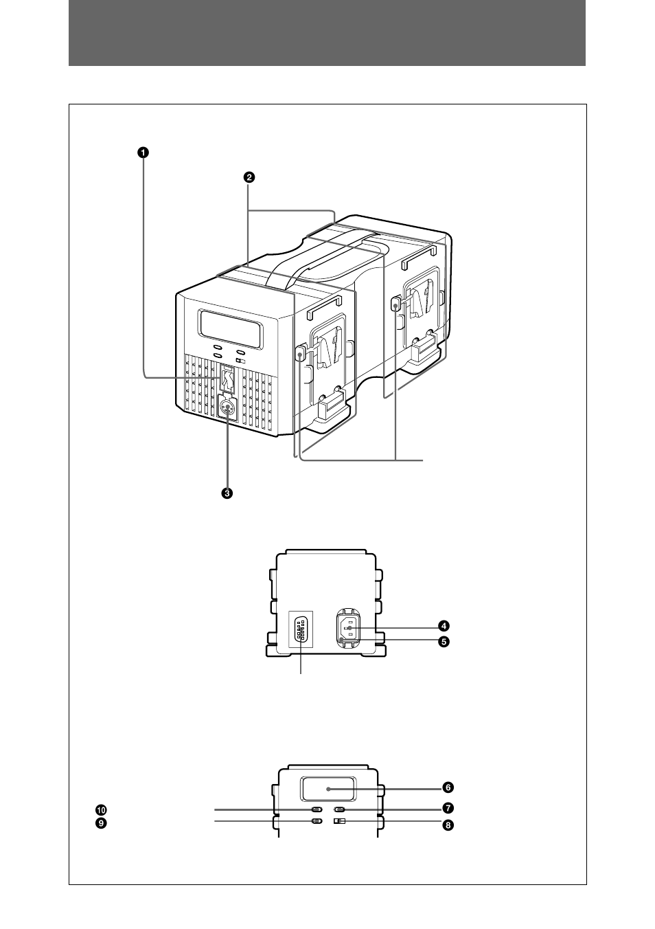 各部の名称と働き, 16(jp) | Sony BC M150 User Manual | Page 18 / 130