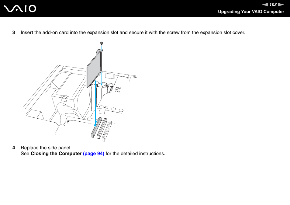 Sony VGC-RC210 User Manual | Page 103 / 175