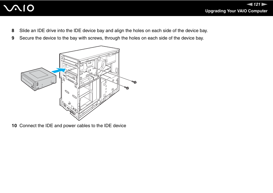 Sony VGC-RC210 User Manual | Page 121 / 175