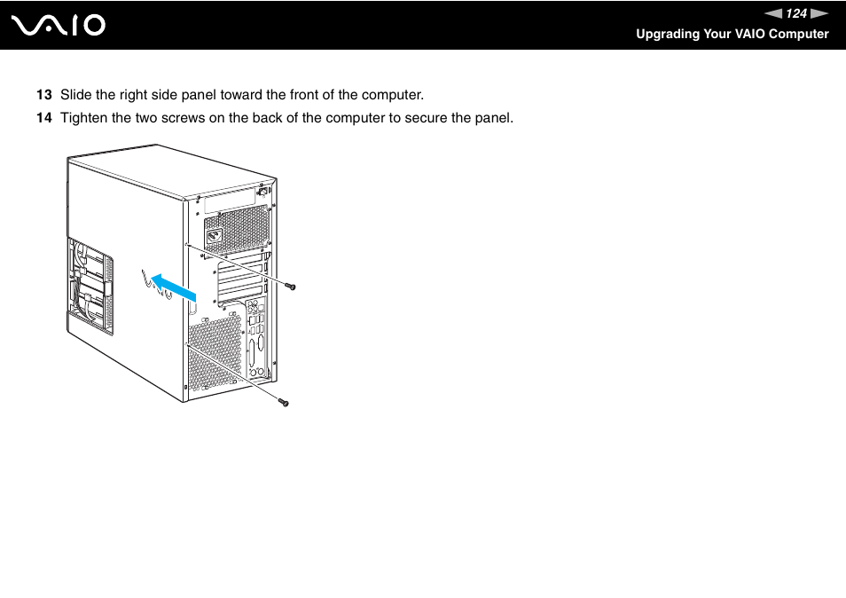 Sony VGC-RC210 User Manual | Page 124 / 175