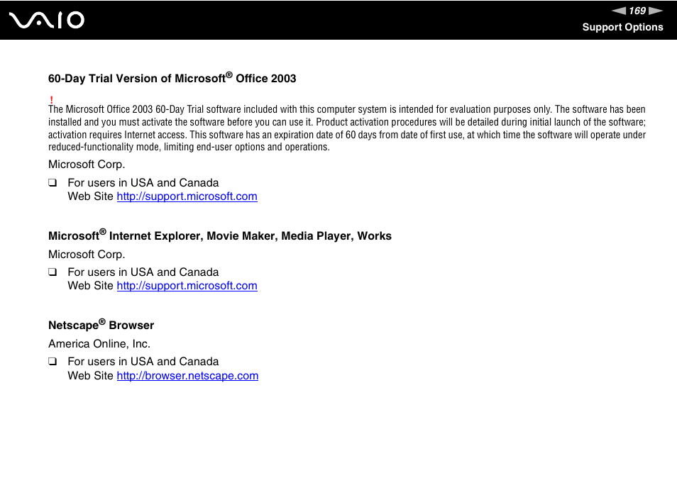 Sony VGC-RC210 User Manual | Page 169 / 175