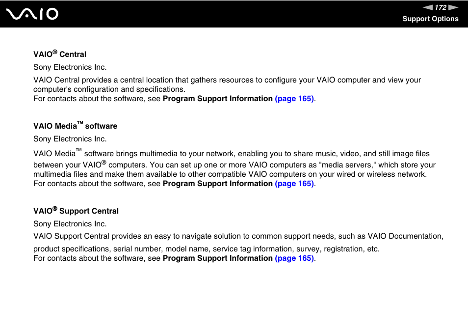 Sony VGC-RC210 User Manual | Page 172 / 175