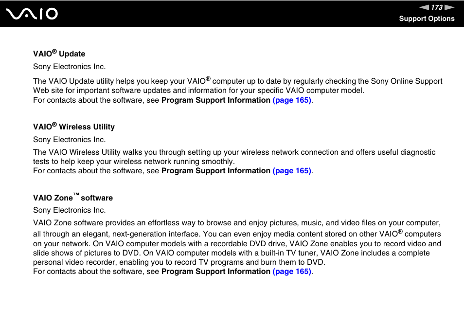 Sony VGC-RC210 User Manual | Page 173 / 175