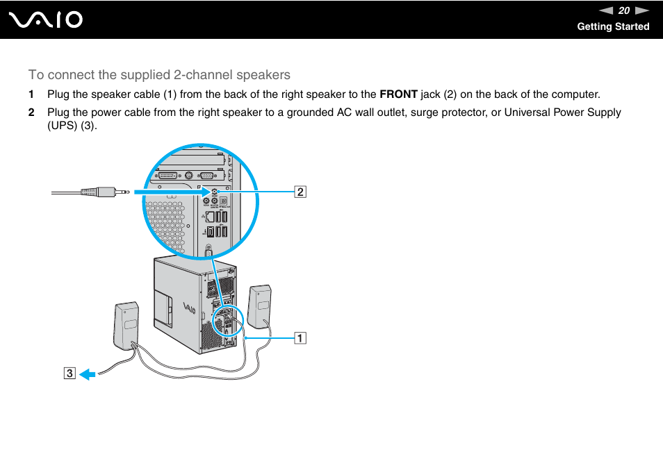 Sony VGC-RC210 User Manual | Page 20 / 175