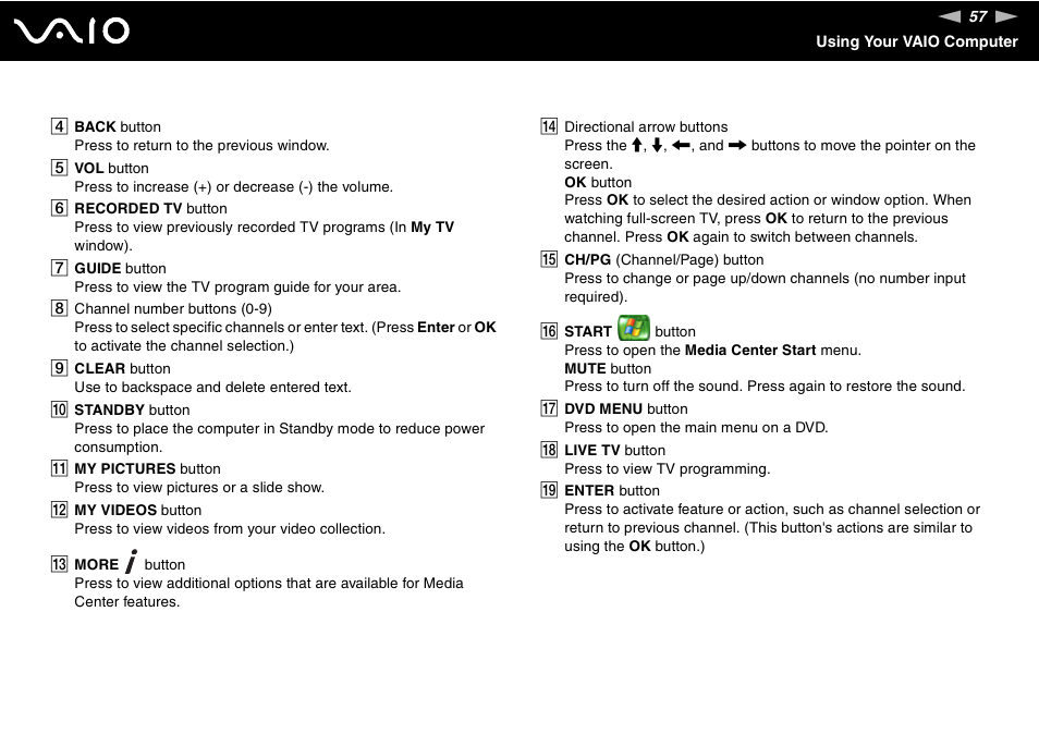 Sony VGC-RC210 User Manual | Page 57 / 175