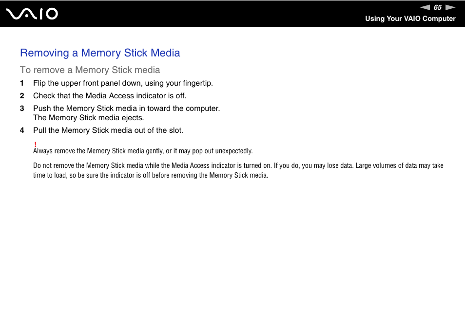 Sony VGC-RC210 User Manual | Page 65 / 175