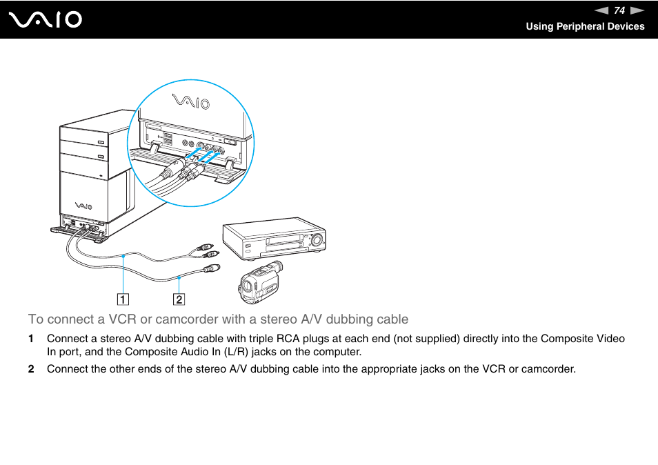 Sony VGC-RC210 User Manual | Page 74 / 175