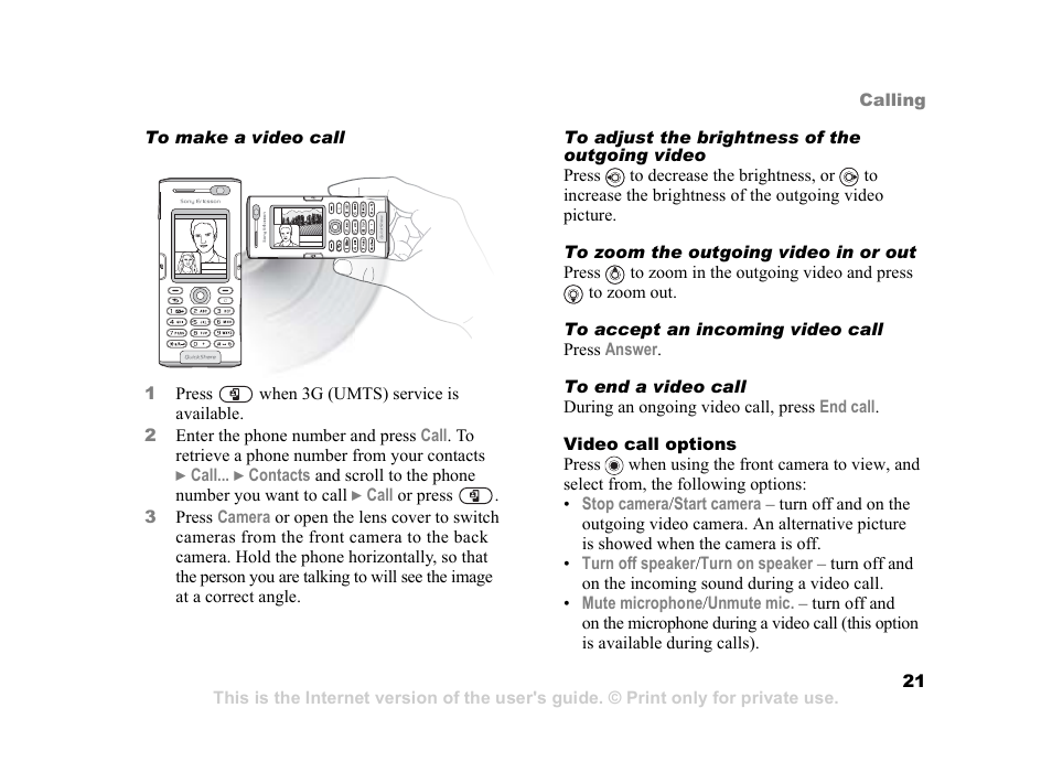 Sony K600i User Manual | Page 21 / 100